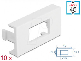 81302 Easy 45 rectangular module cover, 12.5 x 21.5 mm, 45 x 22.5 mm,
