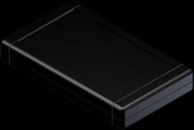 ABS enclosure, battery compartment 2 x AA/1 x 9V, (L x W x H) 160 x 94 x 25 mm, black (RAL 9004), IP54, TB-1B.9