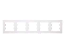 ASFORA Ramka pięciokrotna pozioma biała EPH5800521