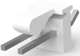 Pin header, 2 pole, pitch 2.54 mm, straight, natural, 644874-2