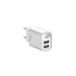 Ładowarka USB sieciowa XO L95 2 Gniazda USB, wyświetlacz, MAX 2,4A