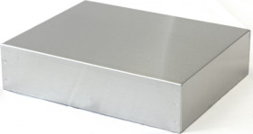 Aluminum enclosure, (L x W x H) 254 x 203 x 64 mm, natural, 1444-10825