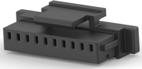 Plug/socket housing, 10 pole, pitch 1 mm, straight, black, 1-2367198-0