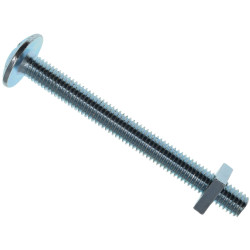 METALMATE MEMRBN0880 Roofing Bolt &amp; Nut ZP M8 x 80mm (Box 25)