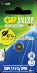 GP389LOD836C1 Silver oxide button cell, SR54, 70 mAh, 11.6x3.05 mm, pack of 1