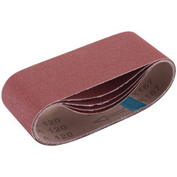 Draper 09235 Cloth Sanding Belt, 75 x 457mm, 120 Grit (Pack of 5)