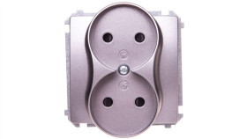 Simon Basic Gniazdo Podwójne B/U 16A 250V Stal Inox Bmg2mz.01/21