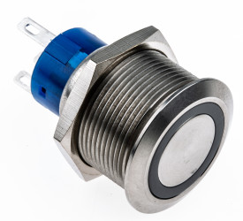 Nasadka przełącznika Chwilowy DPDT średnica wycięcia 22.2mm, montaż panelowy RS PRO