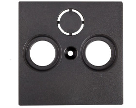 Merten System M Płytka centralna podwójna/potrójna gniazda antenowego TV/SAT antracyt MTN297514