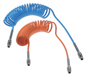 Przewód pneumatyczny spiralny długość 4m średnica zew: 6mm średnica wew: 4mm Legris R 1/4 PA
