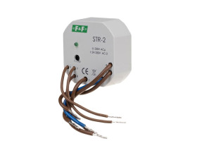 Sterownik rolet STR-2 1-przyciskowy Un=230V AC 8A montaż w puszce p/t fi 60 STR-2 F&F FILIPOWSKI