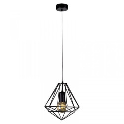Lampa wisząca MARKO, nowoczesny druciany czarny klosz, do oświetlenia jadalni K-4018 Kaja Lighting