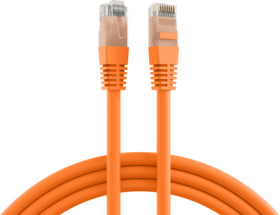 Patch cable, RJ45 plug, straight to RJ45 plug, straight, Cat 6A, U/UTP, PVC, 1.5 m, orange, K8100OR.1,5