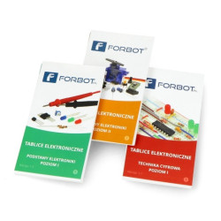 FORBOT - zestaw tablic - Elektronika I + Elektronika II + Technika Cyfrowa