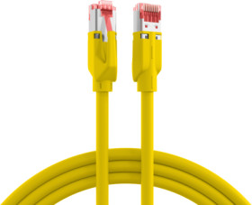 Patch cable, RJ45 plug, straight to RJ45 plug, straight, Cat 5e, S/UTP, PUR, 1 m, yellow, K8032.1