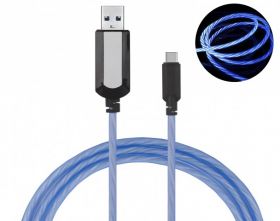 KABEL USB C SWIECACY NIEB.1M