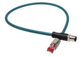 Kabel Ethernet Cat5 długość 500mm Z zakończeniem Phoenix Contact PUR średnica 6.4mm
