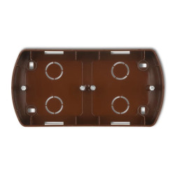 TREND Puszka montażowa pozioma podwójna brązowy 4PTH-2