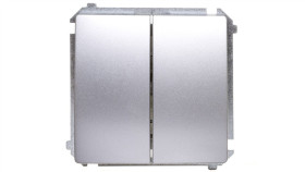 Simon Basic Łącznik Świecznikowy 10Ax 250V, Szybkozłącza, Srebrny Mat Bmw5.01/43