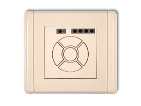 FLEXI Elektroniczny sterownik roletowy (sterowanie lokalne i pilotem sterowanie strefą i podstrefą) beżowy 1FSR-4 KARLIK