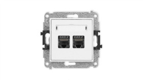 Mini Mechanizm Gniazda Komputerowego Podwójnego 2Xrj45, Kat. 7, Ekranowane,...