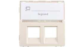 Valena Life Plakietka Gniazda Komputerowego Podwójnego Z Etykietą Kremowy 755481