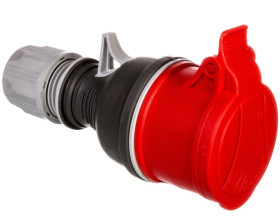 Gniazdo przenośne 16A 5P 400V czerwone TWIST GPP 16/5 IP44 921870 proste