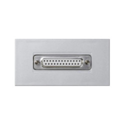 Simon Connect Płytka 90x45mm (2xK45) złącza LPT (D-Sub 25) + wkład aluminium K104A/8