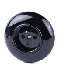 LOFT GNIAZDO 230V Z BOLCEM CZARNE JLM 2LT-GNB-B