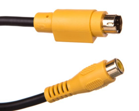 Przewód adapter miniDIN 4pin (S-Video) - RCA 0,2m 60845