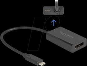 61059 Adapter USB C &gt; DP, 4K@60Hz, PD 85 W, 0.15 m