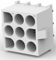 Socket header, 9 pole, pitch 6.35 mm, straight, natural, 350742-1