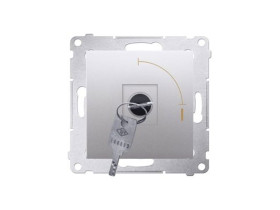 SIMON 54 Wyłącznik pojedynczy na klucz srebrny mat chwilowy-przycisk 2 pozycyjny 0-I DP1K.01/43 KONTAKT SIMON