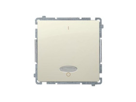 SIMON BASIC Wyłącznik 2-biegunowy z podświetleniem LED (moduł) szybkozłącza beż BMW2L.01/12 KONTAKT SIMON