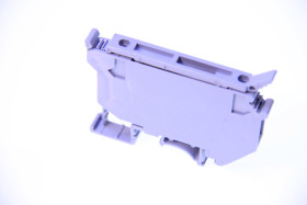 Zacisk bezpiecznikowy śrubowy na szynę DIN szary