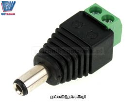 Wtyk DC 2,5mm/5,5mm z szybkozĹÄczem