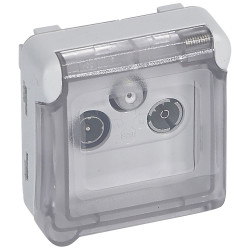 Prise TV-R-SAT étanche à sorties multipl