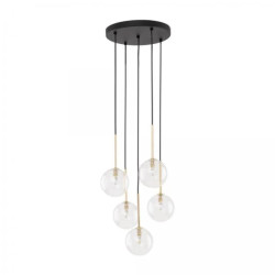 Lampa wisząca z czarno-złotymi elementami NILOS 5xG9 5943 TK Lighting