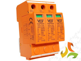 Ogranicznik przepięć PV DC 3P typ 2 (C) 600V 20kA 3,2kV Professional DC C3P 600 VCX