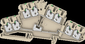 3093100000 Multi-tier terminal block S2T SNAP IN, 2.5 mm², dark beige
