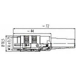 Binder 99-2005-02-03 Male Cable Mount Miniature 3 Pin DIN with 6-8mm Outlet