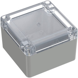 TRU COMPONENTS TC-13865068 Industrial casing Acrylonitrile Light grey 90x90x60mm