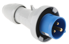 Złącze przemysłowe - zasilające 16A Wtyczka 230 V 2P + E Męski Legrand Niebieski Montaż na kablu, IP67