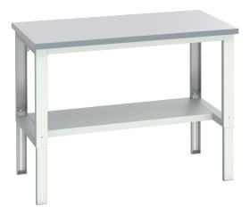 Stół warsztatowy szer. 900mm maks. obciążenie: 450kg Podstawowy stoł Blacha stalowa dł. 1500mm wys. 740 → 1140mm