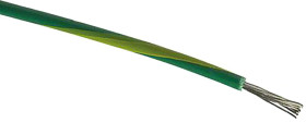 Przewód montażowy 16 mm² Zielony/Żółty RS PRO PVC 5 AWG 600 V dł. 25m 126/0,4 mm +70°C BS 6231