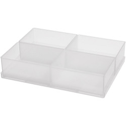 Raaco 136471 Assortment Case Insert 4 Compartments PP 220x160x47mm