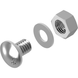 Śruba z łbem grzybkowym SGNM6x12 (opakowanie 100 sztuk) 650442 BAKS