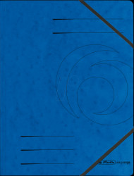 11387180 Folder with elasticated corner straps, A4, blue, pack of five
