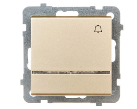 SONATA Przycisk /dzwonek/ z podświetleniem szampański złoty ŁP-6RS/m/39