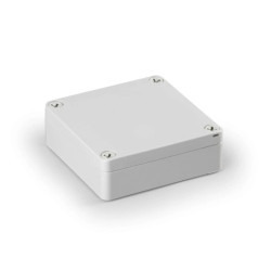 Obudowa Cubo S 100x100x35mm podstawa 25mm boki gładkie pokrywa szara IP67 ABS SABP101004LG